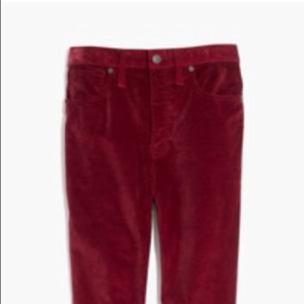 Madewell velvet skinny jeans